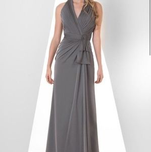 Evening Dress, Designer, light charcoal gray